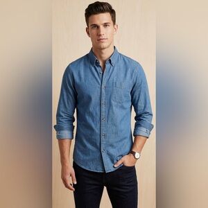 Scotch & Soda Indigo Button Down Shirt